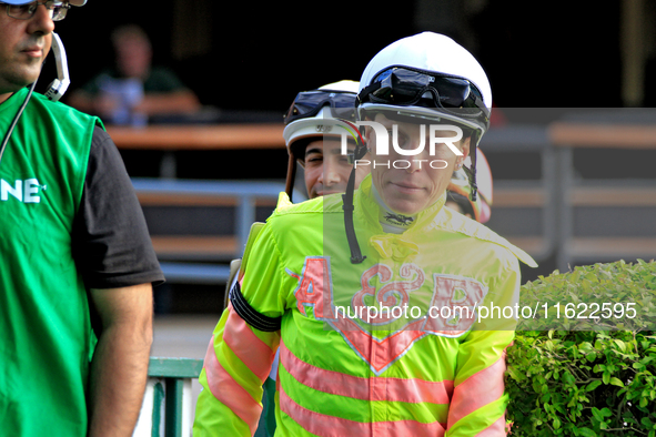 Jockey Emma-Jayne Wilson enters the walking ring ahead of the 134th running of the $400,000 Breeders' Stakes, the third race of the OLG Cana...