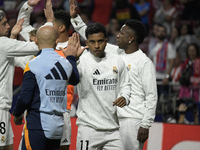 Rodrigo of Real Madrid warms up prior to the LaLiga match between Atletico de Madrid and Real Madrid CF at Estadio Civitas Metropolitano in...