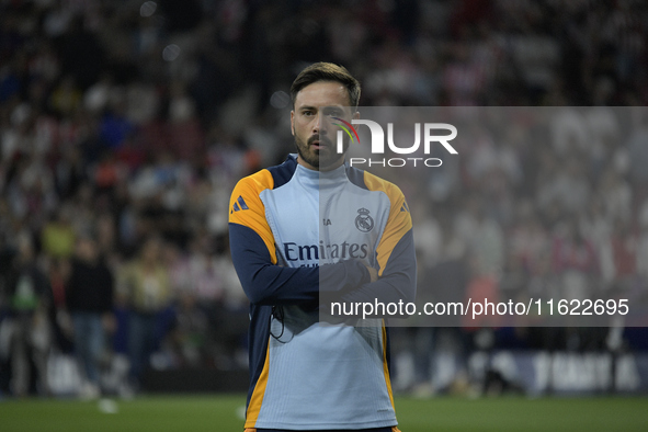 Real Madrid's Italian assistant coach Davide Ancelotti during the match between Atletico de Madrid and Real Madrid at Estadio Civitas Metrop...