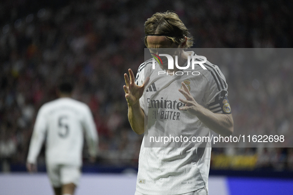 Luka Modric of Real Madrid CF during the match between Atletico de Madrid and Real Madrid at Estadio Civitas Metropolitano in Madrid, Spain,...