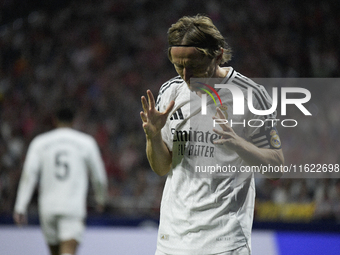 Luka Modric of Real Madrid CF during the match between Atletico de Madrid and Real Madrid at Estadio Civitas Metropolitano in Madrid, Spain,...