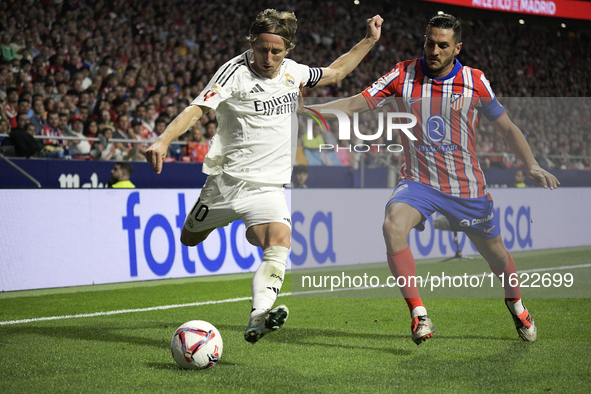 Luka Modric of Real Madrid CF during the match between Atletico de Madrid and Real Madrid at Estadio Civitas Metropolitano in Madrid, Spain,...