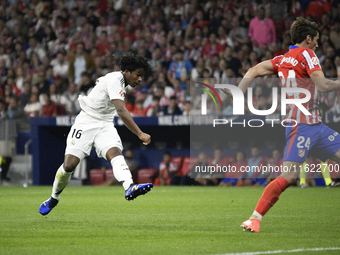 Endrick of Real Madrid CF during the match between Atletico de Madrid and Real Madrid at Estadio Civitas Metropolitano in Madrid, Spain, on...