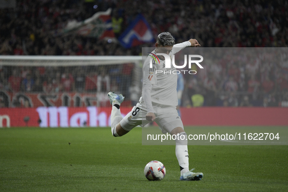 Federico Valverde of Real Madrid CF during the match between Atletico de Madrid and Real Madrid at Estadio Civitas Metropolitano in Madrid,...