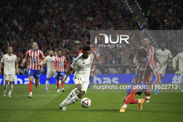 Rodrigo of Real Madrid CF during the match between Atletico de Madrid and Real Madrid at Estadio Civitas Metropolitano in Madrid, Spain, on...