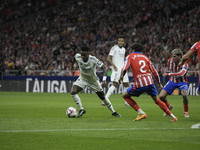 Vinicius Junior of Real Madrid CF during the match between Atletico de Madrid and Real Madrid at Estadio Civitas Metropolitano in Madrid, Sp...