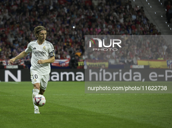 Luka Modric of Real Madrid CF during the match between Atletico de Madrid and Real Madrid at Estadio Civitas Metropolitano in Madrid, Spain,...