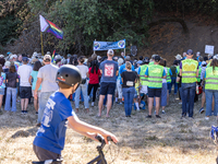 Napa community members participate in the inaugural Napa Day Against Hate at Westwood Hills Park in Napa, California, on July 29, 2024. (