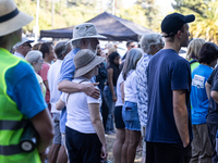 Napa community members participate in the inaugural Napa Day Against Hate at Westwood Hills Park in Napa, California, on July 29, 2024. (