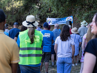 Napa community members participate in the inaugural Napa Day Against Hate at Westwood Hills Park in Napa, California, on July 29, 2024. (