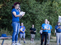 Napa community members participate in the inaugural Napa Day Against Hate at Westwood Hills Park, in Napa, Calif., on July 29, 2024. Heather...