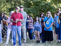 Napa community members participate in the inaugural Napa Day Against Hate at Westwood Hills Park in Napa, California, on July 29, 2024. (