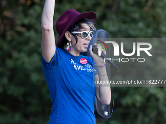 Napa community members participate in the inaugural Napa Day Against Hate at Westwood Hills Park, in Napa, Calif., on July 29, 2024. Heather...