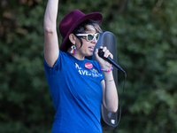 Napa community members participate in the inaugural Napa Day Against Hate at Westwood Hills Park, in Napa, Calif., on July 29, 2024. Heather...