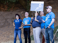 Napa community members participate in the inaugural Napa Day Against Hate at Westwood Hills Park in Napa, California, on July 29, 2024. (