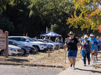 Napa community members participate in the inaugural Napa Day Against Hate at Westwood Hills Park in Napa, California, on July 29, 2024. (