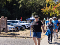 Napa community members participate in the inaugural Napa Day Against Hate at Westwood Hills Park in Napa, California, on July 29, 2024. (