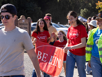 Napa community members participate in the inaugural Napa Day Against Hate at Westwood Hills Park in Napa, California, on July 29, 2024. (