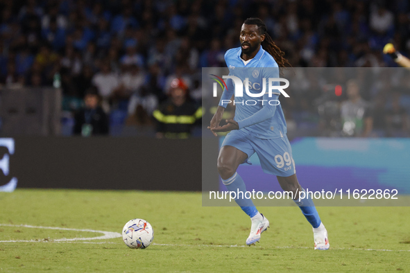 Napoli's Frank Zambo Anguissa is seen in action during the Serie A soccer match SSC Napoli - Monza at Stadio Maradona in Naples, Italy, on S...