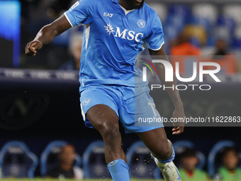 Napoli's Romelu Lukaku is seen in action during the Serie A soccer match SSC Napoli vs. Monza at Stadio Maradona in Naples, Italy, on Septem...