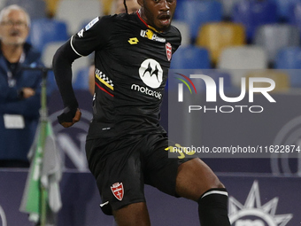 Monza's Warren Bondo is seen in action during the Serie A soccer match SSC Napoli vs. Monza at Stadio Maradona in Naples, Italy, on Septembe...