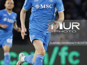 Scott McTominay of Napoli is seen in action during the Serie A soccer match between SSC Napoli and Monza at Stadio Maradona in Naples, Italy...