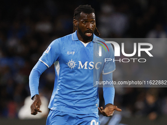 Napoli's Frank Zambo Anguissa is seen in action during the Serie A soccer match SSC Napoli - Monza at Stadio Maradona in Naples, Italy, on S...