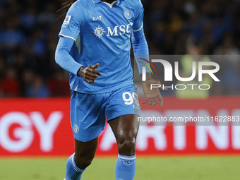 Napoli's Frank Zambo Anguissa is seen in action during the Serie A soccer match SSC Napoli vs. Monza at Stadio Maradona in Naples, Italy, on...