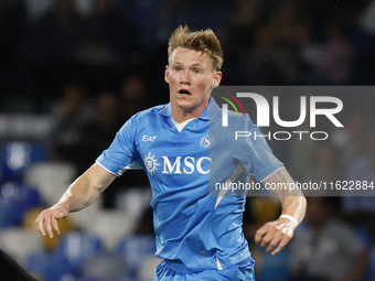 Napoli's Scott McTominay is seen in action during the Serie A soccer match SSC Napoli vs. Monza at Stadio Maradona in Naples, Italy, on Sept...