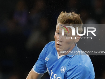 Napoli's Scott McTominay is seen in action during the Serie A soccer match SSC Napoli vs. Monza at Stadio Maradona in Naples, Italy, on Sept...