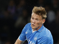 Napoli's Scott McTominay is seen in action during the Serie A soccer match SSC Napoli vs. Monza at Stadio Maradona in Naples, Italy, on Sept...