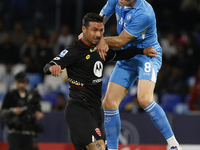 Napoli's Scott McTominay and Monza's Armando Izzo are seen in action during the Serie A soccer match SSC Napoli vs. Monza at Stadio Maradona...