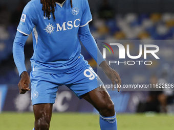 Napoli's Frank Zambo Anguissa is seen in action during the Serie A soccer match SSC Napoli - Monza at Stadio Maradona in Naples, Italy, on S...