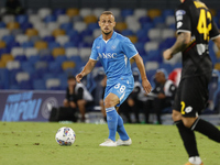 Napoli's Stanislav Lobotka controls the ball during the Serie A soccer match between SSC Napoli and Monza at Stadio Maradona in Naples, Ital...