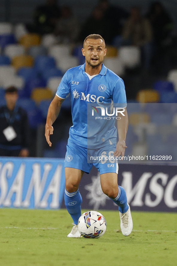 Napoli's Stanislav Lobotka is seen in action during the Serie A soccer match SSC Napoli vs. Monza at Stadio Maradona in Naples, Italy, on Se...