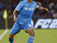 Napoli's Giovanni Di Lorenzo controls the ball during the Serie A soccer match between SSC Napoli and Monza at Stadio Maradona in Naples, It...