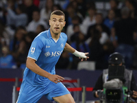 Napoli's Alessandro Buongiorno is seen in action during the Serie A soccer match SSC Napoli - Monza at Stadio Maradona in Naples, Italy, on...