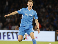 Scott McTominay of Napoli is seen in action during the Serie A soccer match between SSC Napoli and Monza at Stadio Maradona in Naples, Italy...