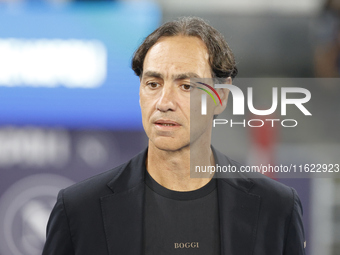 Alessandro Nesta coaches Monza before the Serie A soccer match between SSC Napoli and Monza at Stadio Maradona in Naples, Italy, on Septembe...