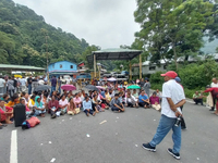 Local people and supporters participate in a 12-hour strike in Darjeeling, Mirik, and nearby hills of Darjeeling district in West Bengal for...