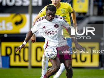 RKC player Dario van de Buijs and AFC Ajax Amsterdam forward Brian Brobbey during the match RKC vs. Ajax at the Mandemakers Stadium for the...