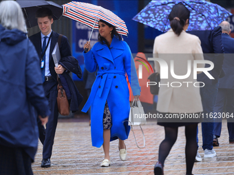 Claire Coutinho attends the Conservative Party Conference at the International Conference Centre in Birmingham, United Kingdom, on September...