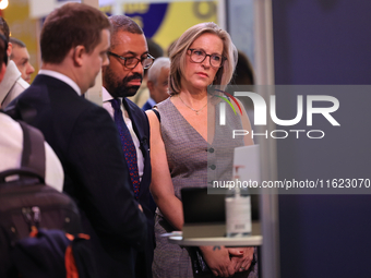 James Cleverly MP and his wife Susannah Cleverly talk to Animal Free Research UK at the Conservative Party Conference at the International C...