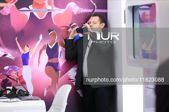 Matt Chorley of BBC Radio 5 Live at the Conservative Party Conference at the International Conference Centre in Birmingham, United Kingdom,...