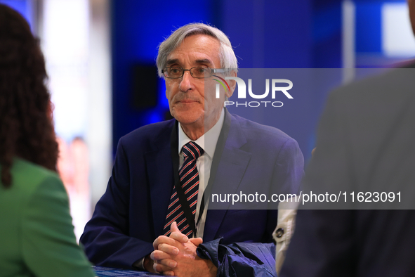 John Redwood at the Conservative Party Conference at the International Conference Centre in Birmingham, England, on September 30, 2024. 