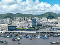 Many fishing boats dock at Shenjiamen Fishing Port in Putuo district of Zhoushan City, Zhejiang province, in Zhoushan, China, on September 3...