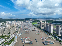 Many fishing boats dock at Shenjiamen Fishing Port in Putuo district of Zhoushan City, Zhejiang province, in Zhoushan, China, on September 3...