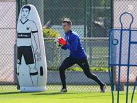 Inaki Pena trains with FC Barcelona at the Joan Gamper sports city in Barcelona, Spain, on September 30, 2024, prior to the Champions League...