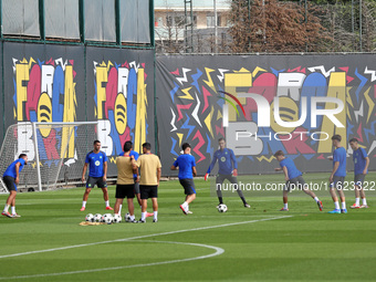 FC Barcelona trains at the Joan Gamper sports city, prior to the Champions League match against Young Boys, in Barcelona, Spain, on Septembe...