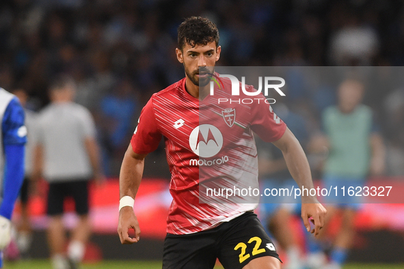 Pablo Mari of AC Monza warms up before the Serie A match between SSC Napoli and AC Monza at Stadio Diego Armando Maradona Naples Italy on 29...